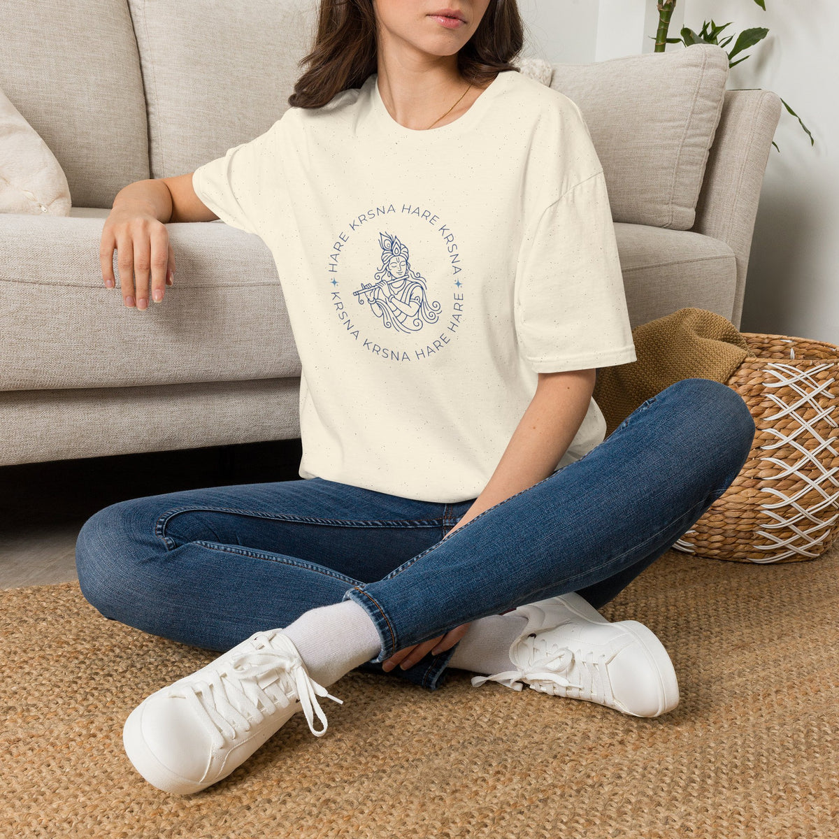 Krishna Flute Illustration Tee