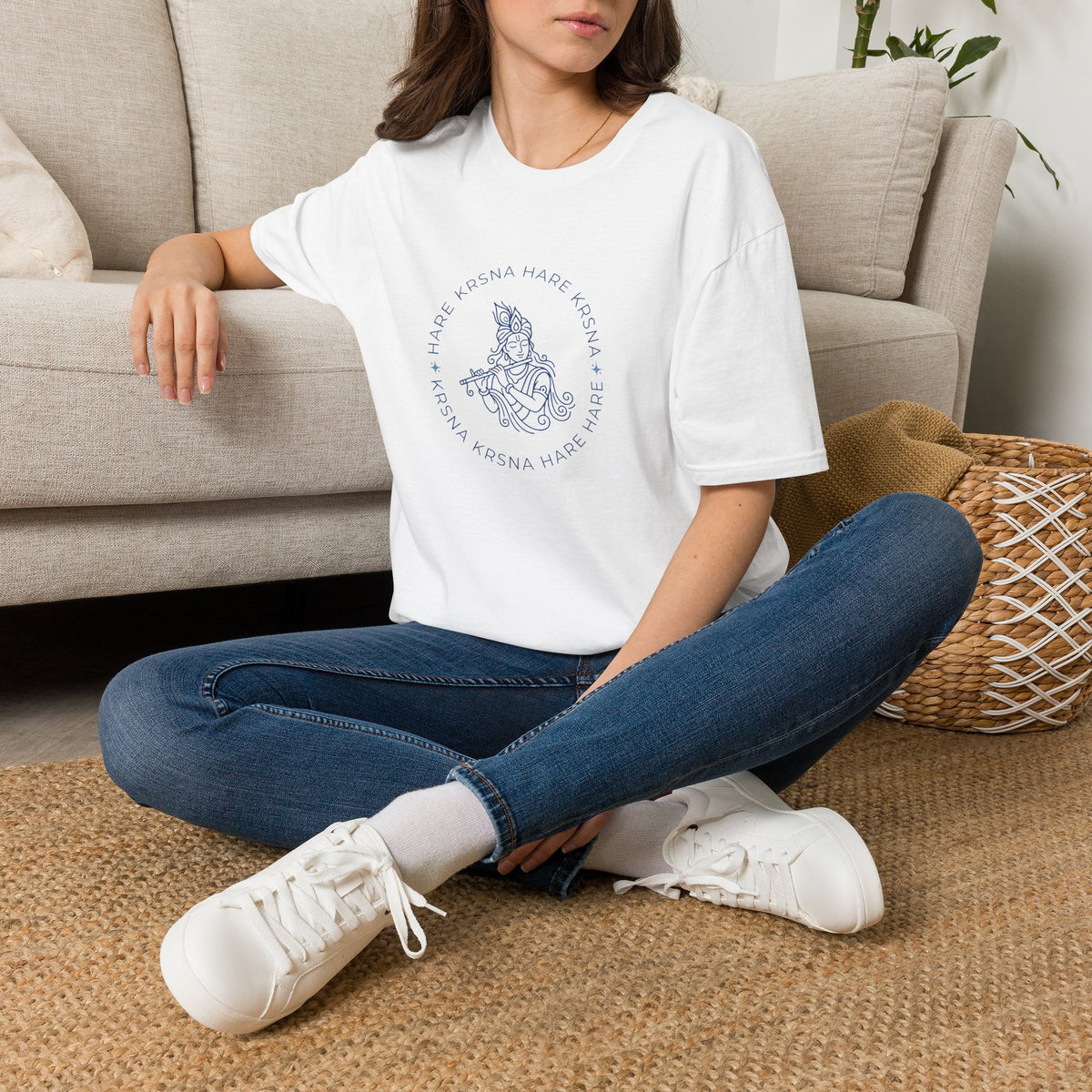 Krishna Flute Illustration Tee