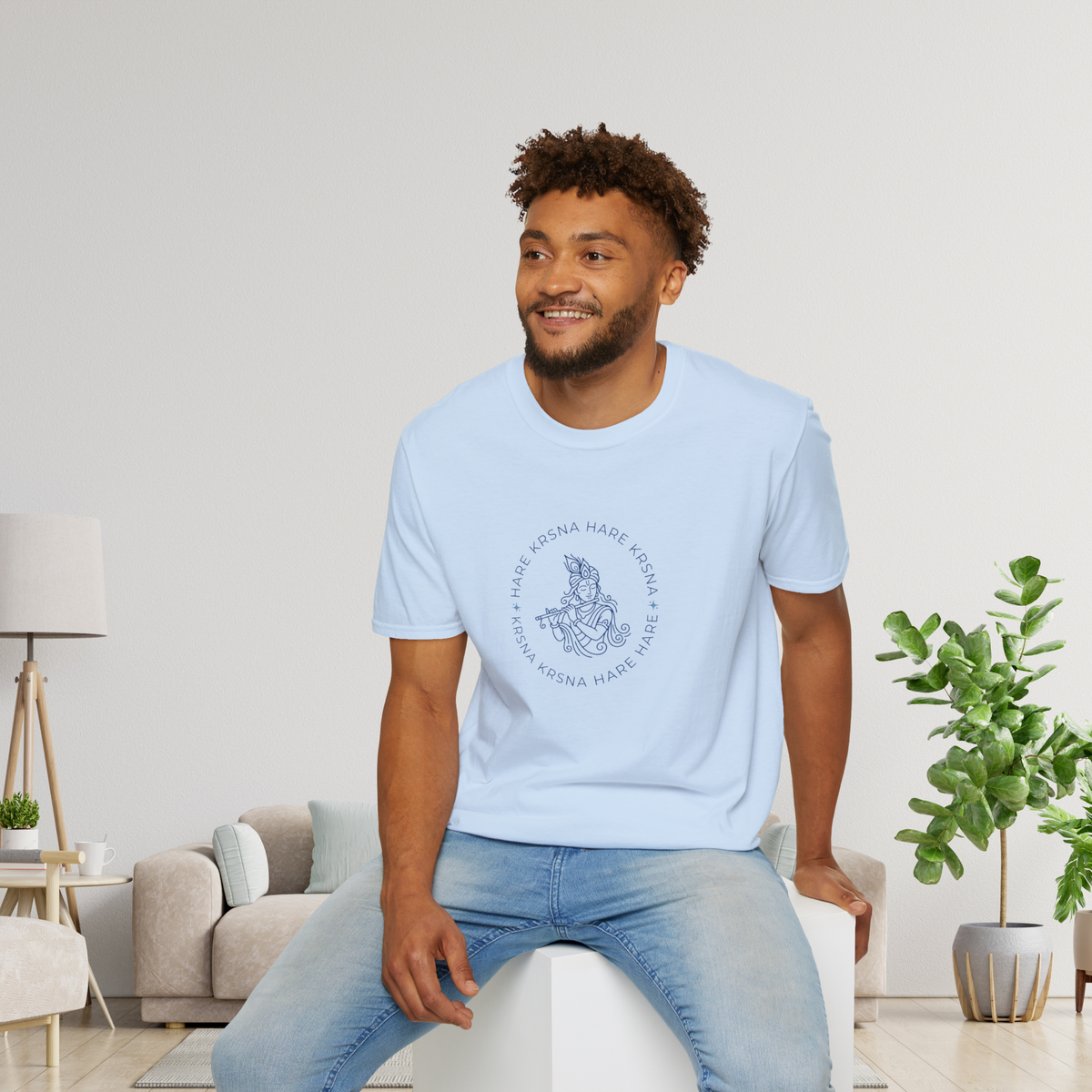 Krishna Flute Illustration Tee