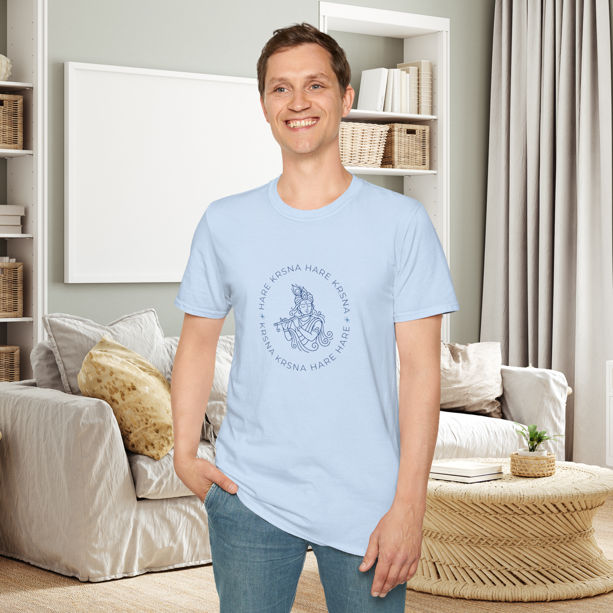 Krishna Flute Illustration Tee