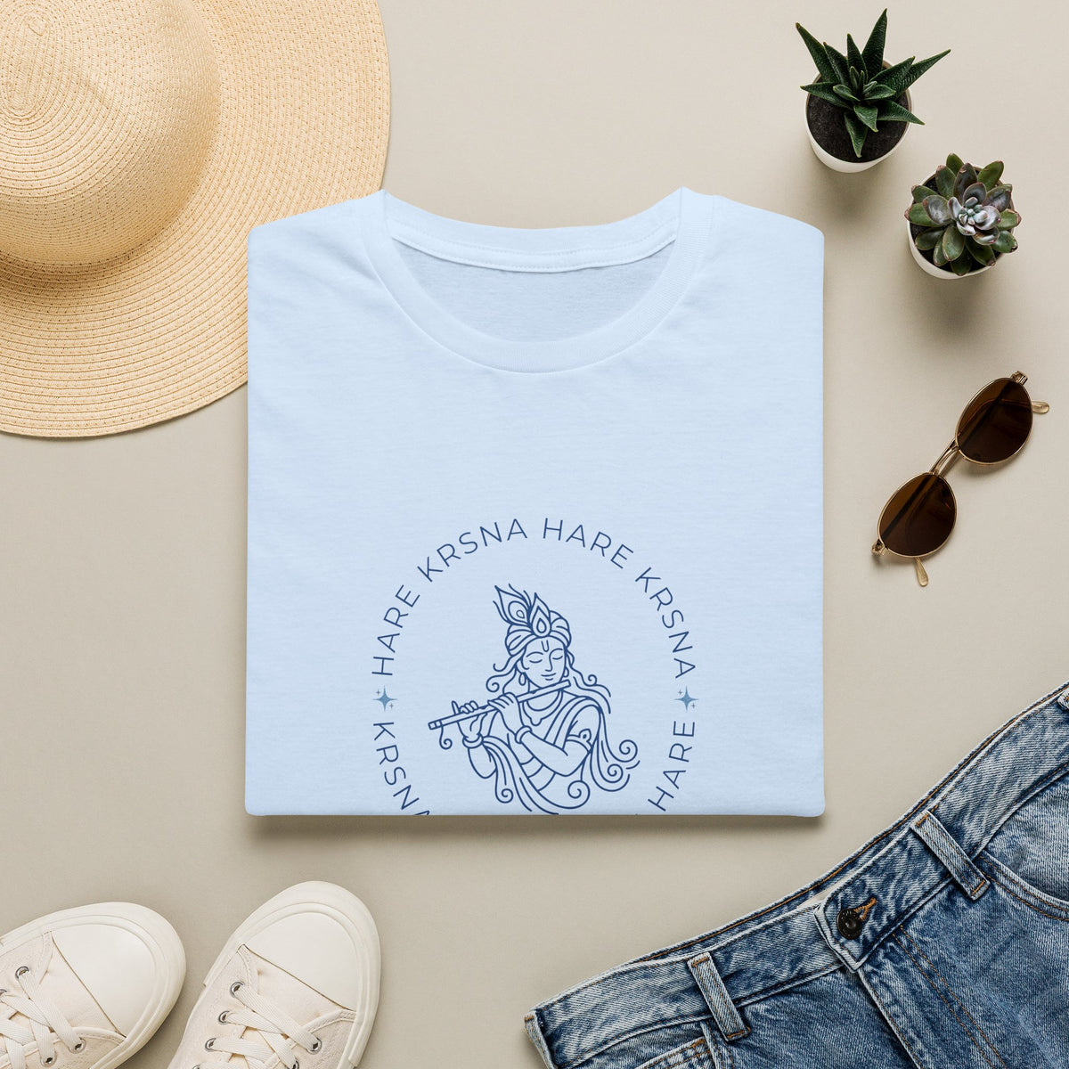 Krishna Flute Illustration Tee