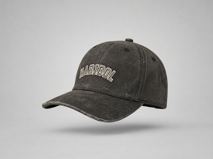Haribol Hat - Dark Grey Distressed - Side
